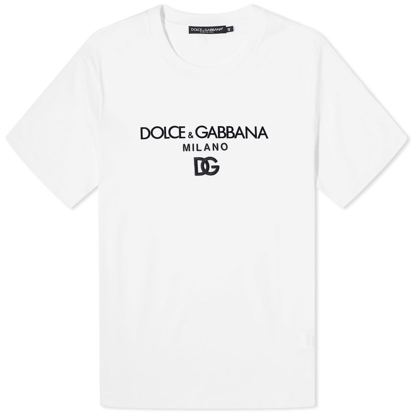 Тениска Dolce & Gabbana Logo Crew Neck T-Shirt Бяло | G8PD7ZG7B9X-W0800