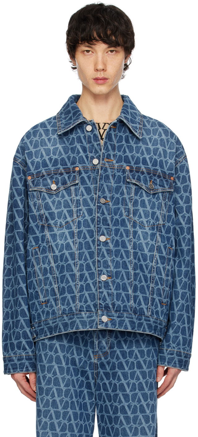 Яке Valentino Toile Iconographe Denim Jacket Тъмно синьо | 4V3DC03E9WE, 0