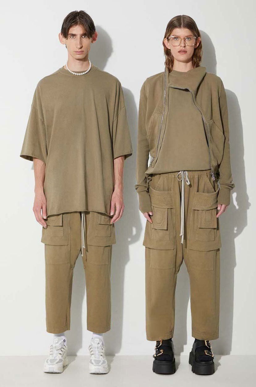 Карго панталони Rick Owens Cargo Pants Wide Зелено | DU02C5371.RIG