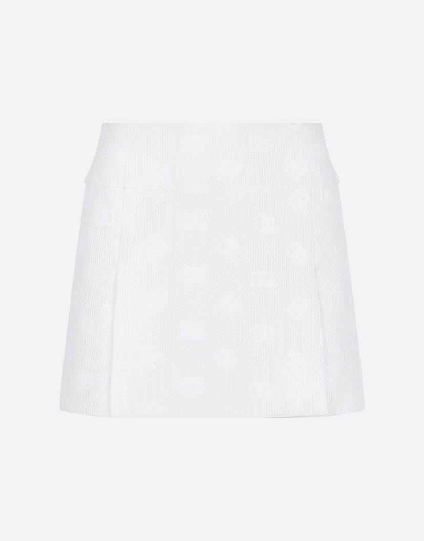 Пола Dolce & Gabbana Quilted Jacquard Miniskirt Бяло | F4CEATHJMOWW0001