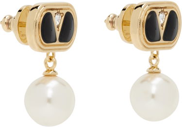 Обеци Valentino Valentino Garavani Oval Pearl Drop Earrings Металик | 6W2J0X91NBS, 1