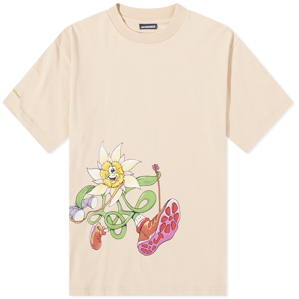 Тениска Jacquemus Flower Hiker Tee Бежово | 216JS16-216-228-02D, 0