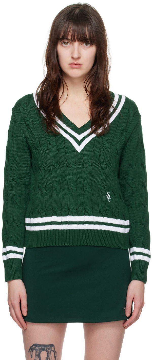 Пуловер Sporty & Rich 'SRC' Sweater Зелено | WSAW233FO, 0
