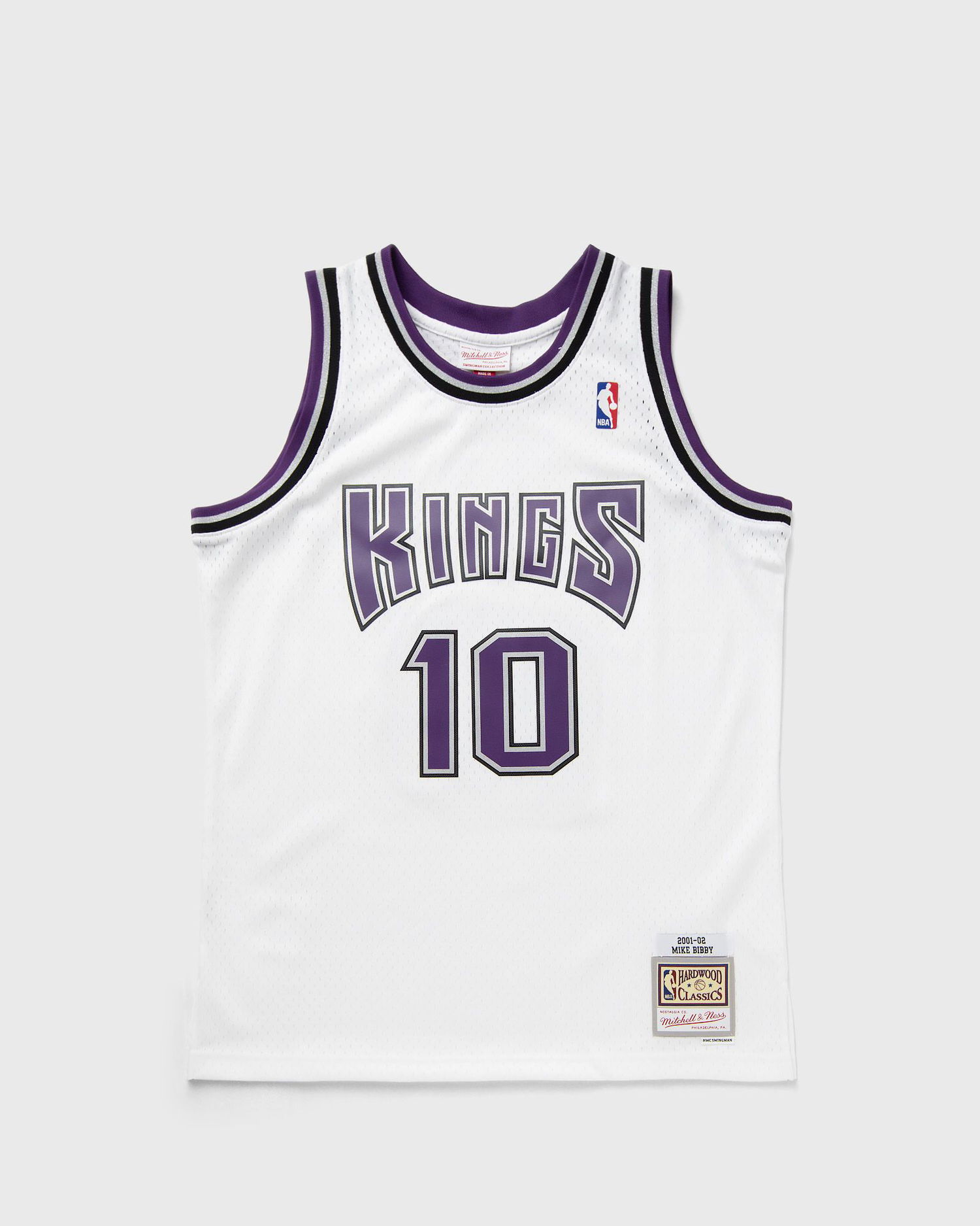 Фланелка Mitchell & Ness Sacramento Kings 2001 Mike Bibby #10 Swingman Jersey Бяло | JY11620-SKIWHIT, 1