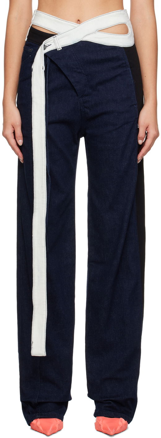 Дънки Ottolinger Ottolinger Triple Wrap Denim Pants Синьо | 1700212, 0