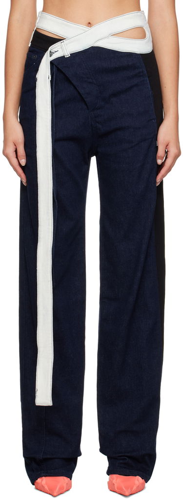 Дънки Ottolinger Ottolinger Triple Wrap Denim Pants Синьо | 1700212, 0