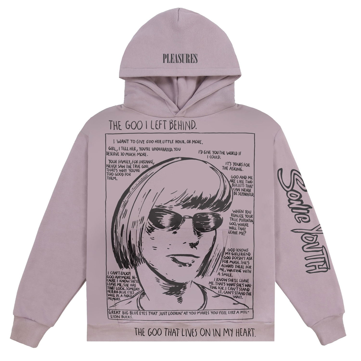 Суитчър Pleasures The Goo Hoodie Levander Розово | P23SY002-LAVENDER, 0