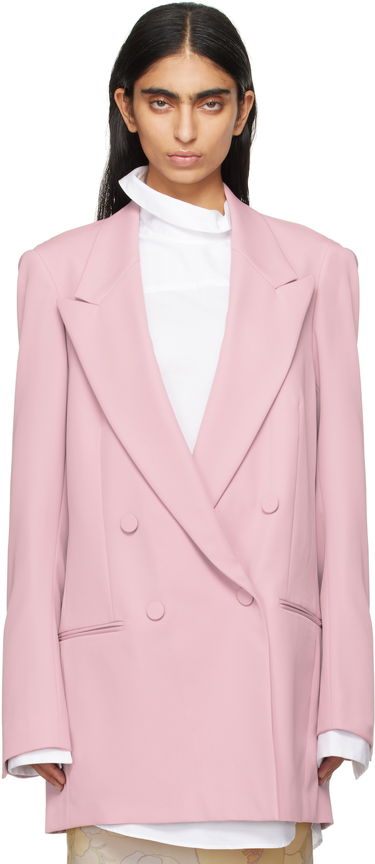 Палта Dries Van Noten Dries Van Noten Wool Double-Breasted Blazer Розово | 242-010406-9146, 0