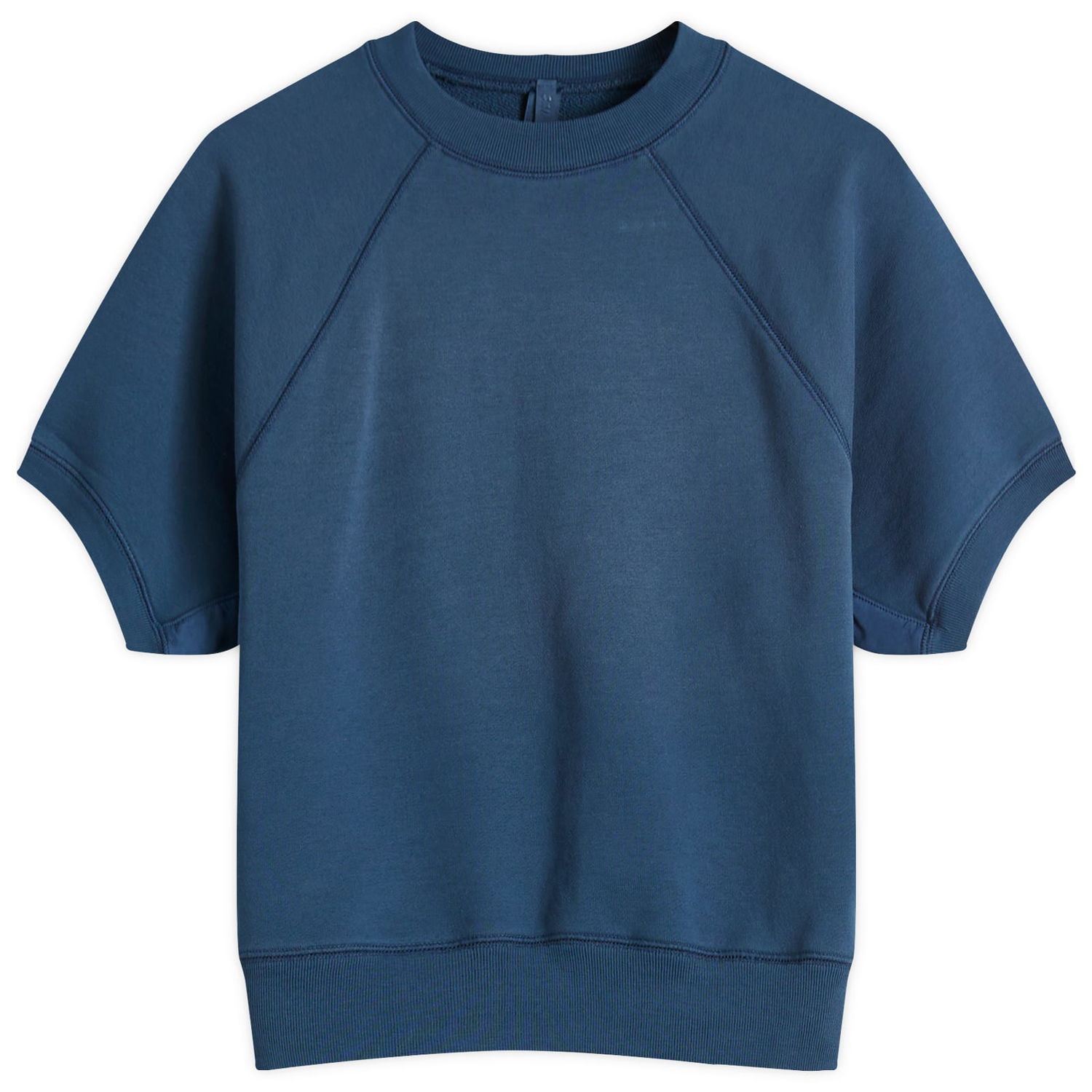 Суитчър SKIMS SKIMS Raglan Short Sleeve Sweatshirt, Size Large Синьо | SS-STT-7770W-INDIGO, 1