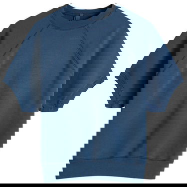 Суитчър SKIMS SKIMS Raglan Short Sleeve Sweatshirt, Size Large Синьо | SS-STT-7770W-INDIGO, 1