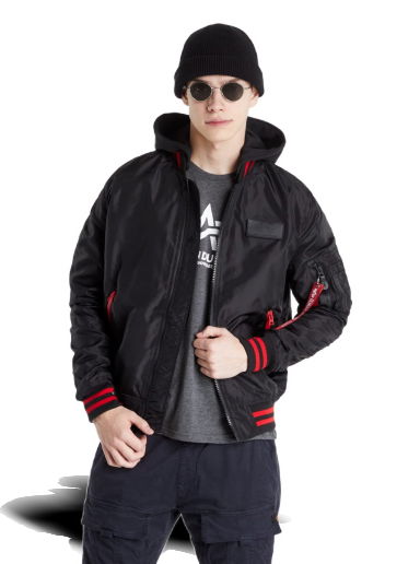 Яке бомбър Alpha Industries Bomber MA-1 TT Hood Defense Черно | 126108 03