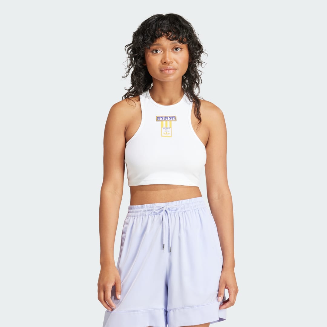 Потник adidas Performance Cropped Tank Top Бяло | IS2434, 1
