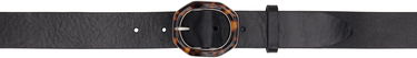 Колани rag & bone Rag & Bone Audrey Tortoiseshell Buckle Leather Belt Черно | WJW25SB1043LE43, 0