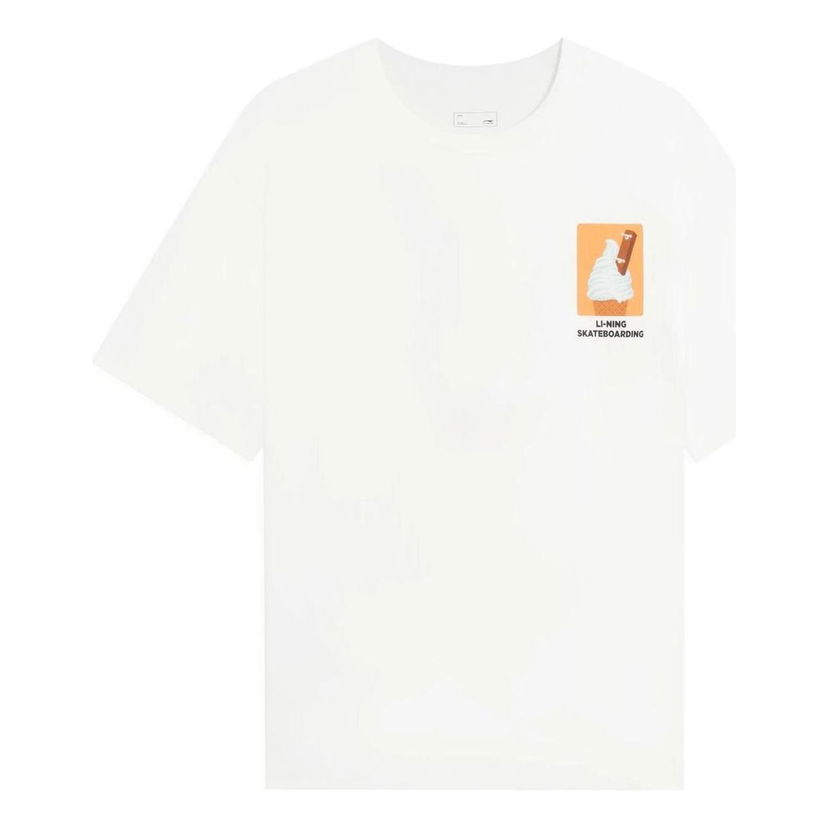 Тениска Li-Ning Li-Ning x Phil Hackett Ice Cream Graphic Tee Бяло | AHSS859-2