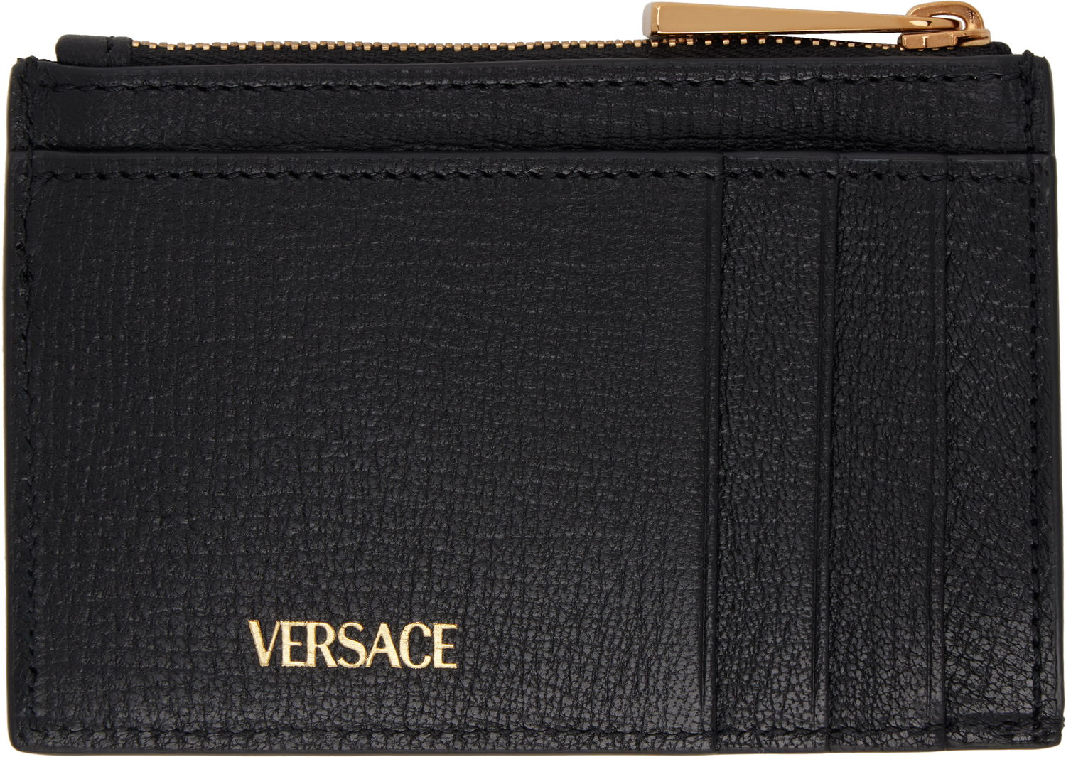 Портфейл Versace Versace Goatskin Zip Card Holder Черно | 1016785_1A10544, 1