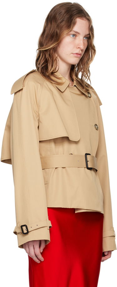 Тренчкот Stella McCartney Stella McCartney Cropped Trench Coat Бежово | 6700393CU403, 1