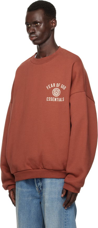 Пуловер Fear of God Fear of God ESSENTIALS Fleece Crewneck Sweatshirt Кафяво | 192HO246266F, 3