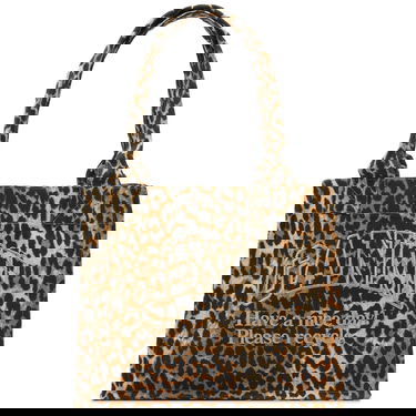 Голяма пазарска чанта GANNI Leopard Print Easy Shopper Tote Bag Кафяво | A5807-943, 0