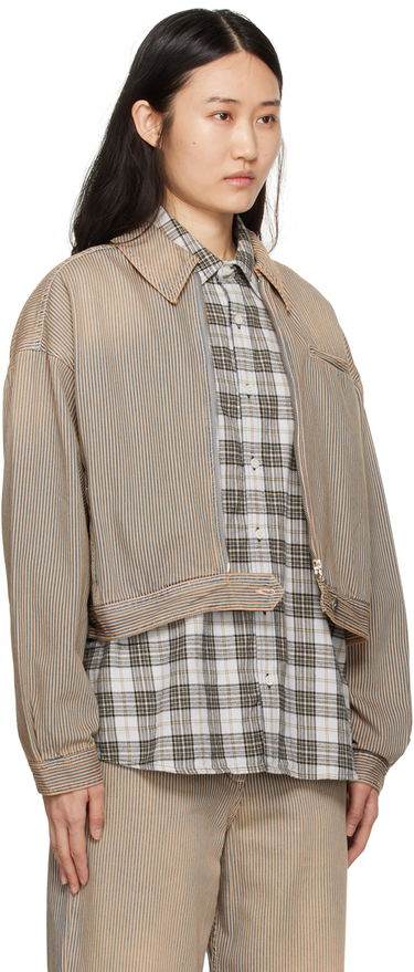Яке YMC Burnside Cropped Denim Jacket Бежово | Q5WAH, 1