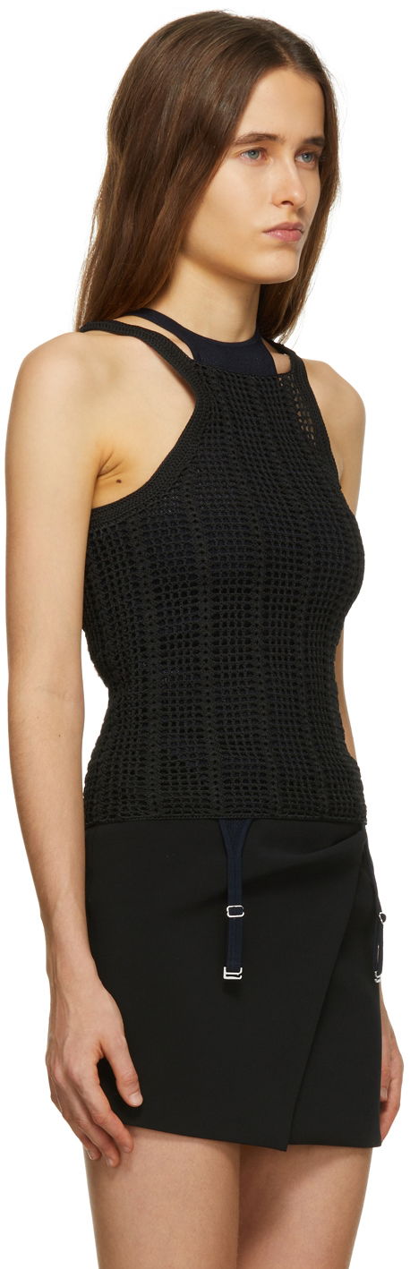 Потник Dion Lee Dion Lee Open Crochet Tank Top Черно | C7042R22, 1