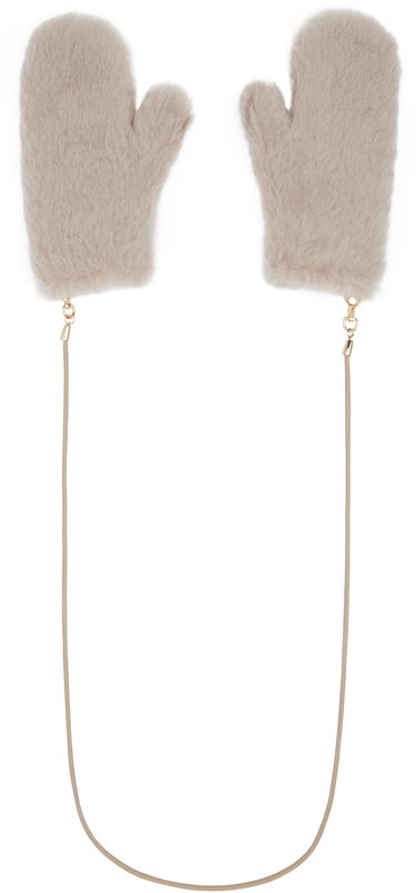 Ръкавици Max Mara Max Mara Ombrato Faux Fur Mittens Бежово | 2424566062600 MM10501, 1