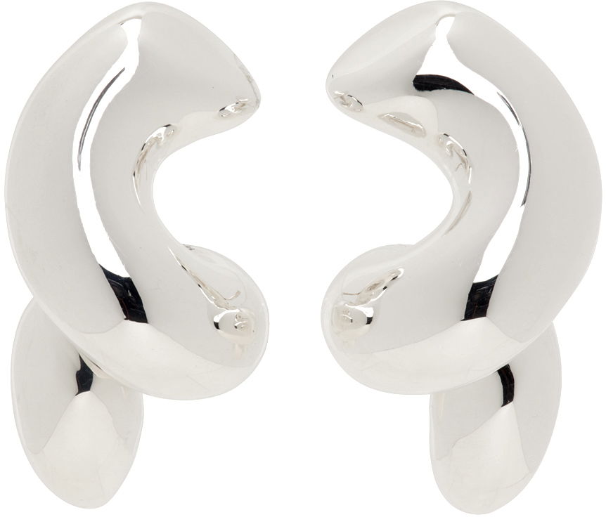 Обеци Bottega Veneta Twist Earrings Сиво | 754331 V5070, 0