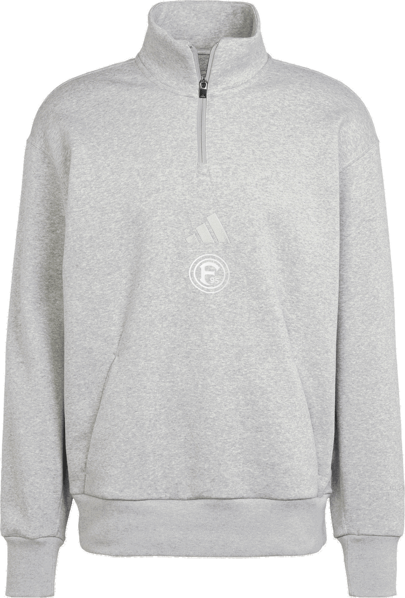 Суитчър adidas Originals Fortuna Düsseldorf Half-Zip Sweatshirt Сиво | 6f95ji6384