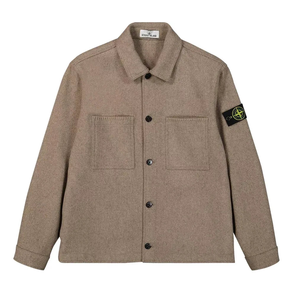 Риза Stone Island Stone Island Wool Over Shirt Jacket Кафяво | 7915Q1030-V0092, 0