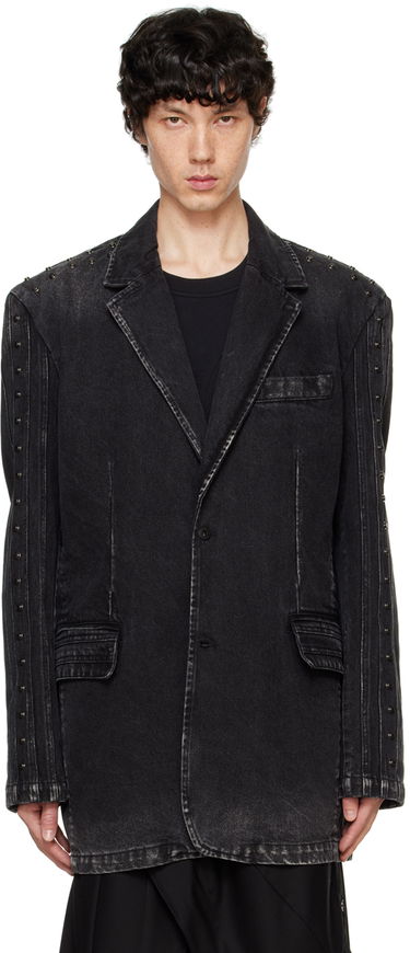 Яке Feng Chen Wang Feng Chen Wang Paneled Denim Blazer Черно | FUF18JK26, 0