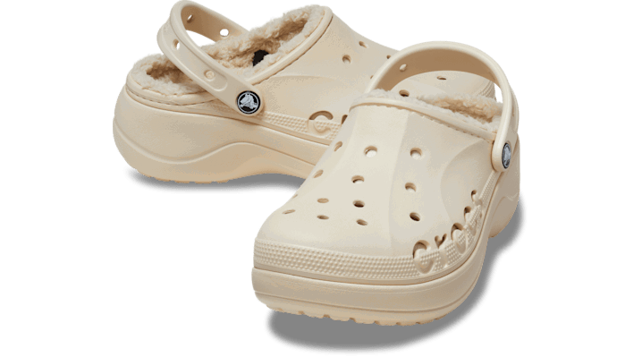 Кецове и обувки Crocs Classic Platform Lined Clogs W Бежово | 208708-11S, 1