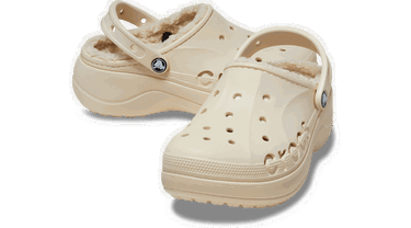 Кецове и обувки Crocs Classic Platform Lined Clogs W Бежово | 208708-11S, 1