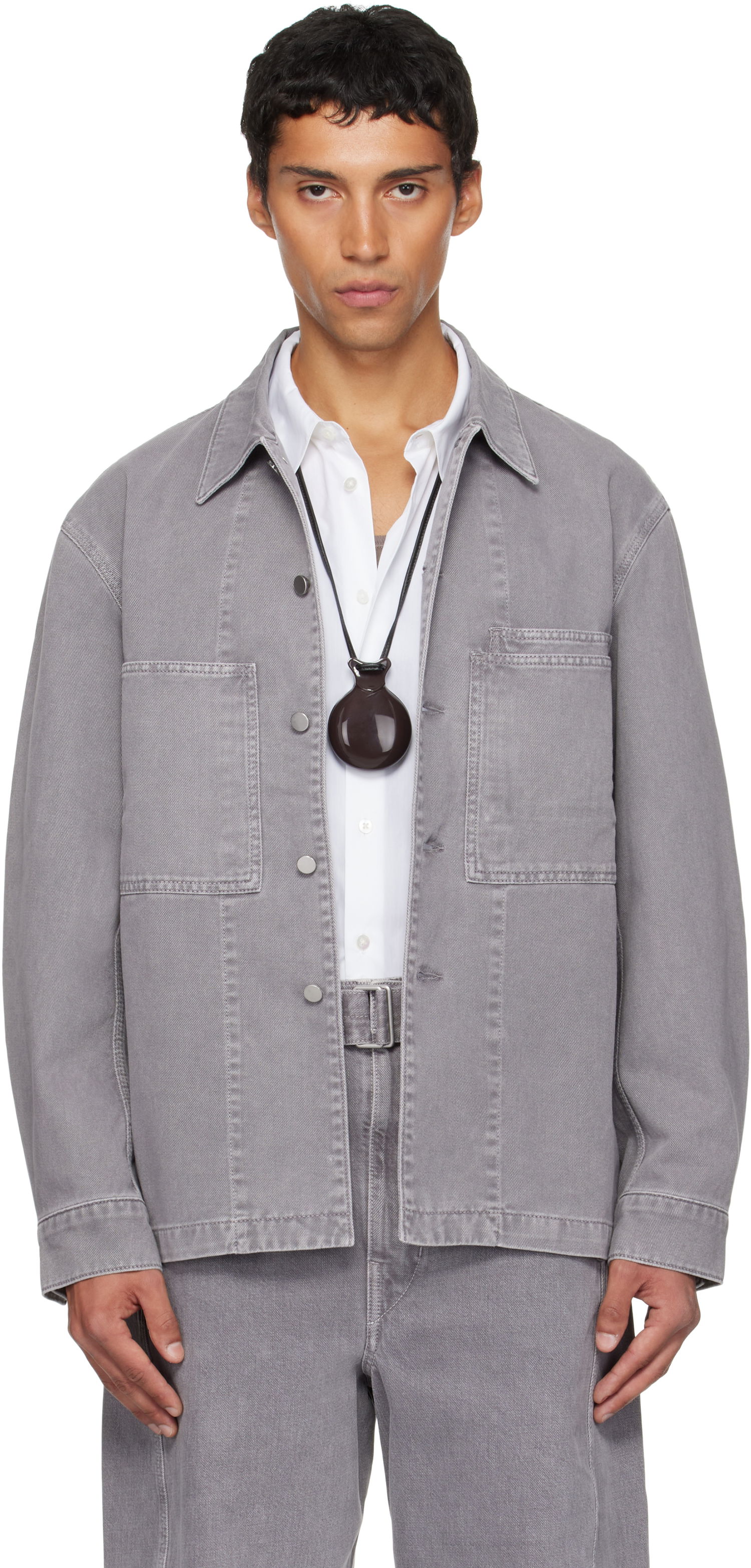 Риза LEMAIRE Lemaire Workwear Denim Overshirt Сиво | OV1024 LD1063, 0
