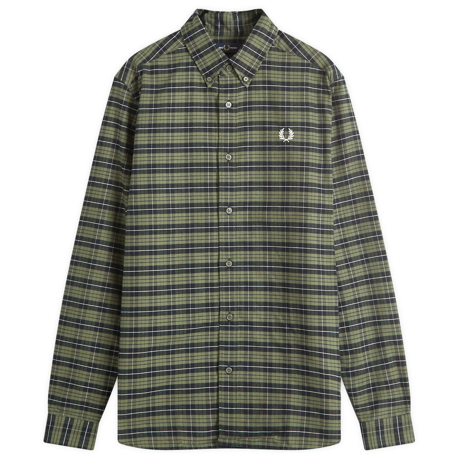Риза Fred Perry Brushed Tartan Oxford Shirt Зелено | M8714-X21, 0