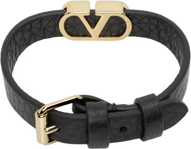 Гривна Valentino Valentino Garavani VLogo Signature Grainy Calfskin Bracelet Черно | 6Y2J0S49BAX, 1