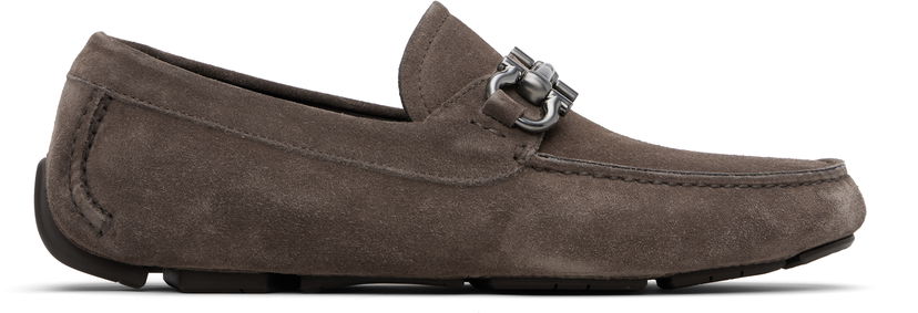 Кецове и обувки FERRAGAMO Salvatore Ferragamo Gancini Ornament Driver Loafers Сиво | 778798