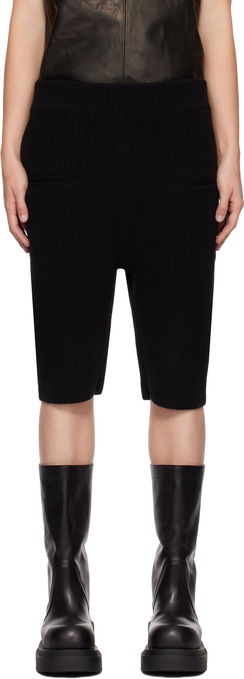 Къси панталони Rick Owens Shorts With Side Pockets Черно | RR02D6696 KWV