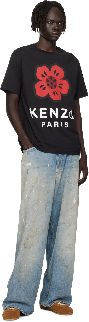 Тениска KENZO White Paris Boke Flower T-Shirt Бяло | FE65TS4754SO, 3