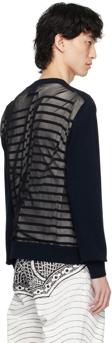 Пуловер Jean Paul Gaultier Gaultier Oversized Striped Sweater Тъмно синьо | 24/25-U-PL046B-M064-590100, 2