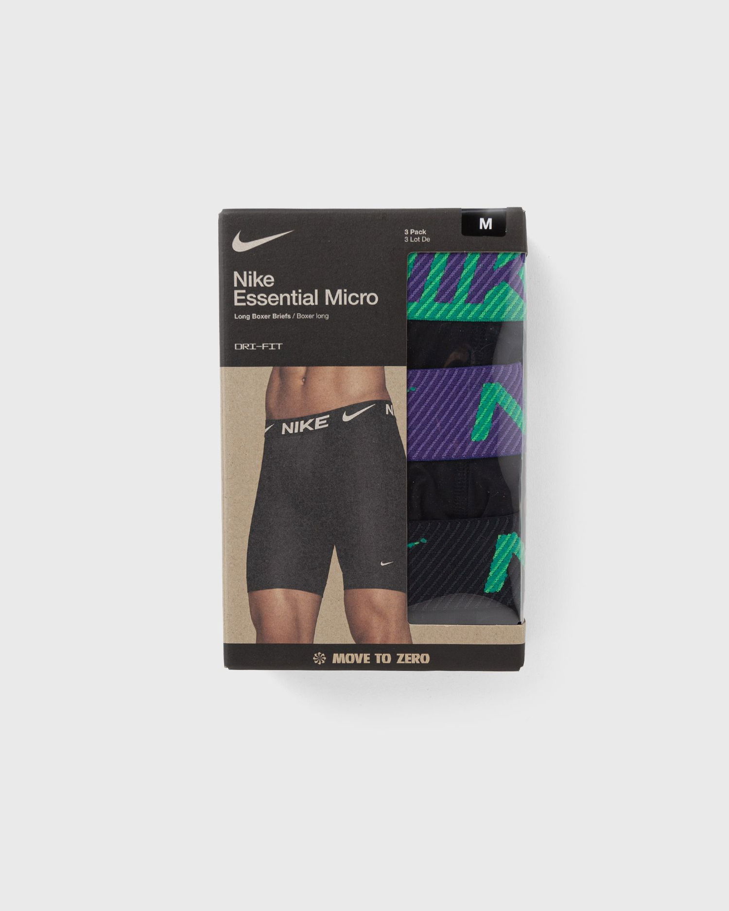 Боксерки Nike Micro Boxer Brief Long 3-Pack Черно | 0000KE1158U9M, 1