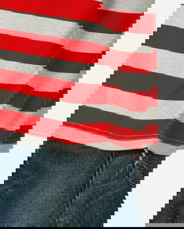 Тениска Junya Watanabe Striped T-Shirt Червено | WM-T019-051 GRYRED, 5
