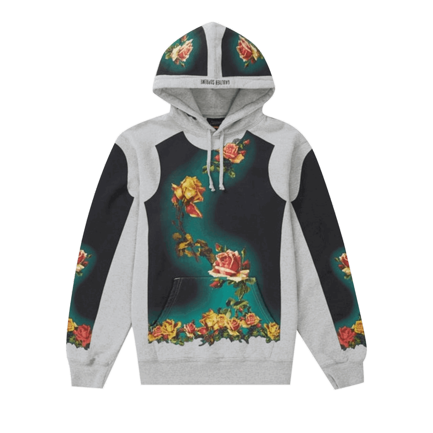 Суитчър Supreme Jean Paul Gaultier x Floral Print Hooded Sweatshirt Сиво | SS19SW1 HEATHER GREY, 0