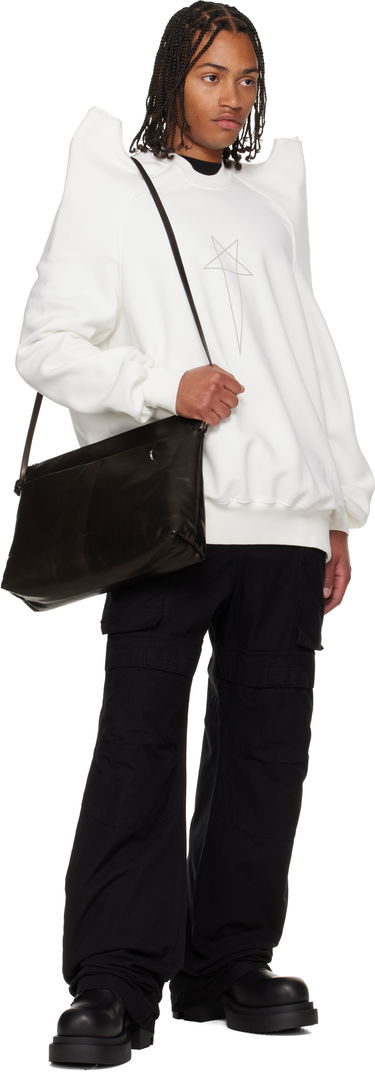 Суитчър Rick Owens Concordians Tecsweat Padded Shoulder Sweatshirt Бяло | DU02E7272 FEP3, 3