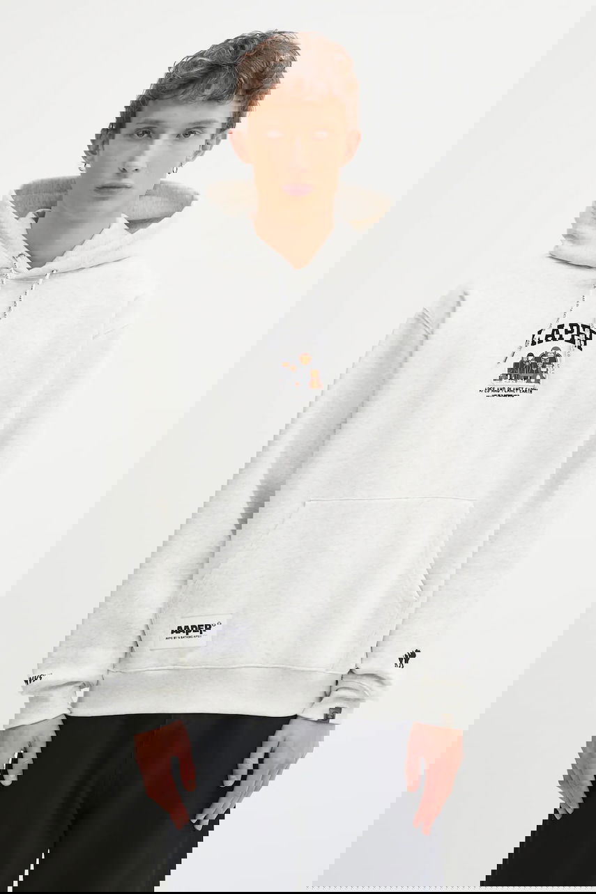 Суитчър AAPE by A Bathing Ape Aaper Laper Apes and Planet Earth Graphic Hoodie Сиво | AAPSWMC370XAP, 0