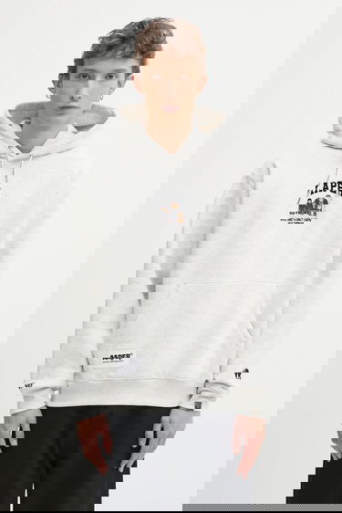 Суитчър AAPE by A Bathing Ape Aaper Laper Apes and Planet Earth Graphic Hoodie Сиво | AAPSWMC370XAP, 0