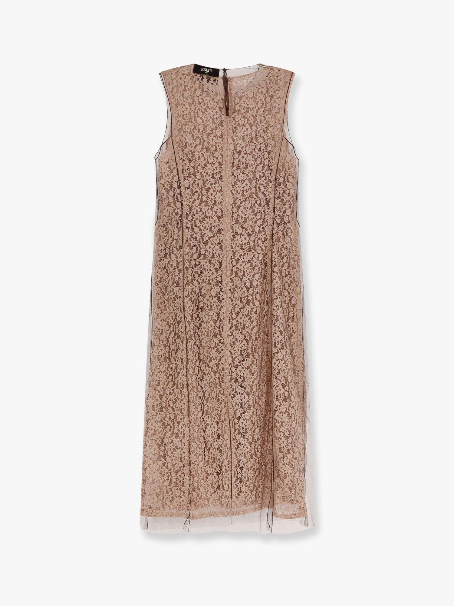 Pокля FENDI Fendi Lace Midi Dress Бежово | FDD298AUP7F1T47, 1