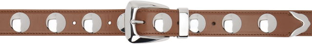 KHAITE Benny Studded Leather Belt