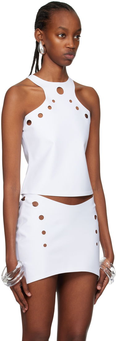 Потник Jean Paul Gaultier Gaultier Perforated Tank Бяло | 22/09-F-TO040L-J027, 4