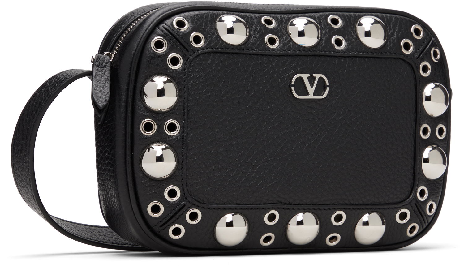 Чанта през рамо Valentino Garavani Nellcôte Studded Shoulder Bag Черно | 7W2B0R74MJL, 1