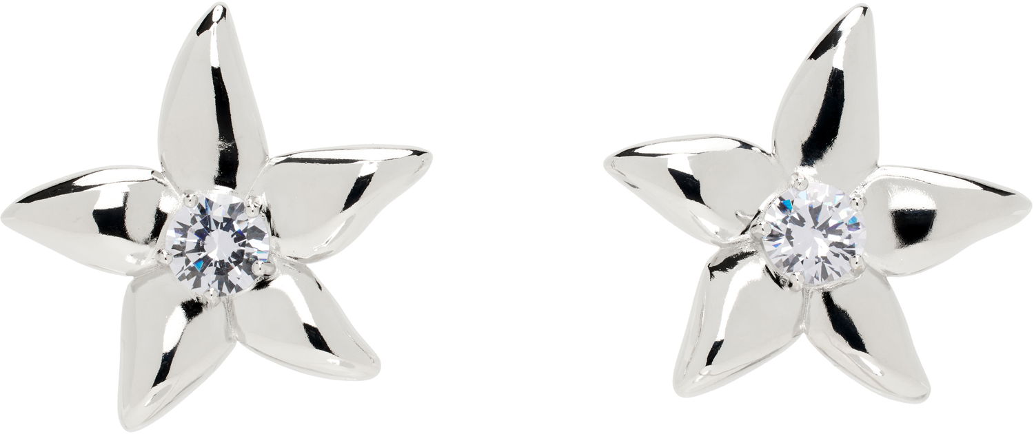 Обеци Collina Strada Collina Strada Mega Starlink Flower Earrings Металик | XX1086, 0