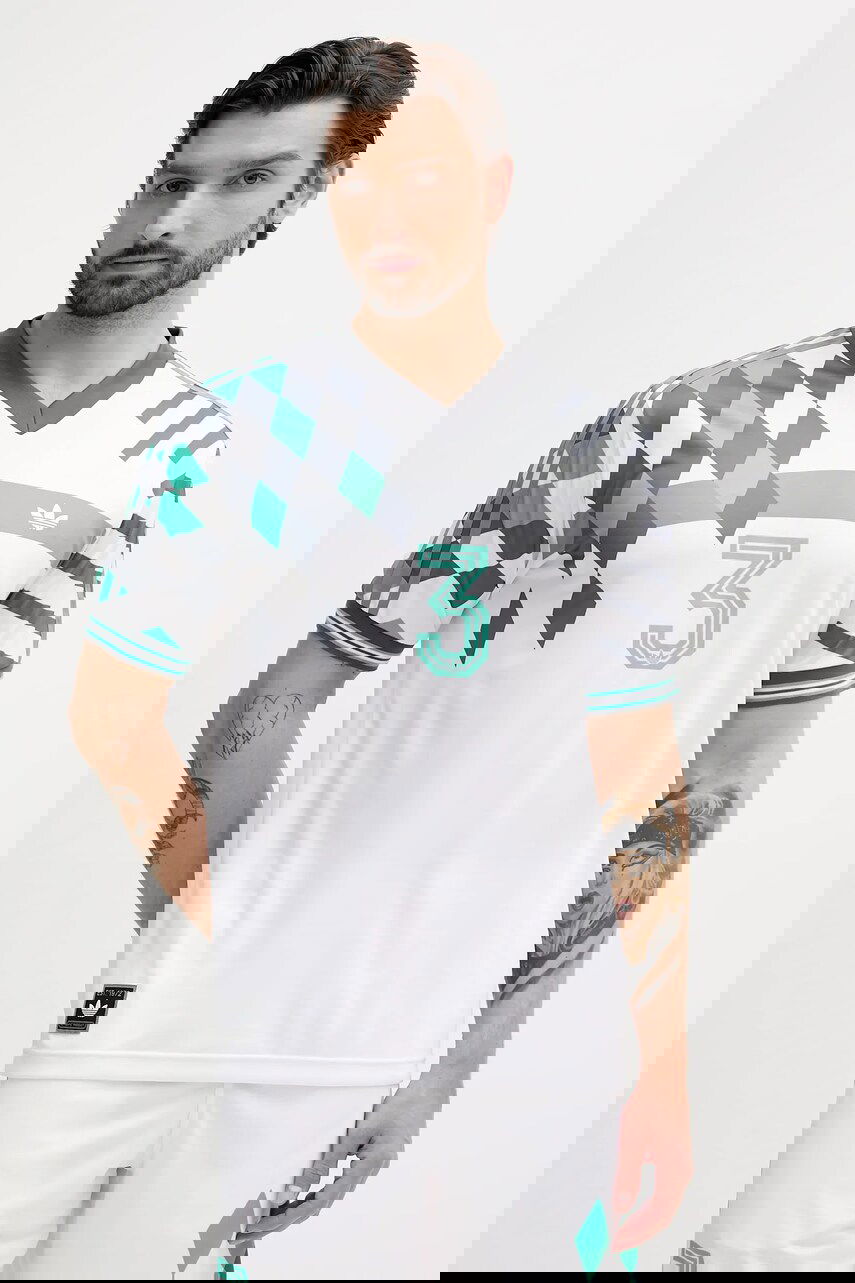 Тениска adidas Originals adidas Originals Nuwave 90S Jersey T-Shirt Бяло | KD4870, 0